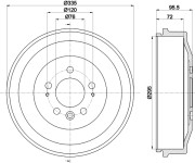 MBD392 MINTEX brzdový bubon MBD392 MINTEX