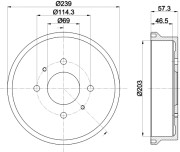 MBD395 Brzdový buben MINTEX