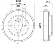 MBD396 MINTEX brzdový bubon MBD396 MINTEX