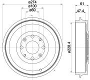 MBD402 MINTEX brzdový bubon MBD402 MINTEX