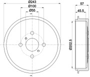 MBD404 Brzdový buben MINTEX