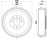 MBD419 MINTEX brzdový bubon MBD419 MINTEX