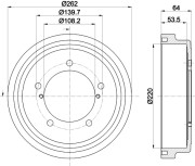 MBD407 MINTEX brzdový bubon MBD407 MINTEX