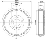 MBD411 MINTEX brzdový bubon MBD411 MINTEX