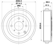 MBD412 MINTEX brzdový bubon MBD412 MINTEX