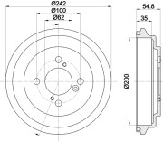 MBD420 MINTEX brzdový bubon MBD420 MINTEX