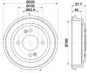 MBD421 MINTEX brzdový bubon MBD421 MINTEX