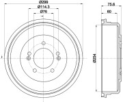 MBD423 MINTEX brzdový bubon MBD423 MINTEX