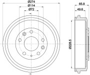 MBD424 MINTEX brzdový bubon MBD424 MINTEX