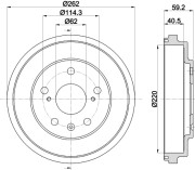 MBD430 MINTEX brzdový bubon MBD430 MINTEX