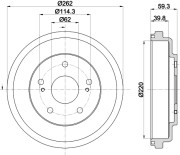 MBD431 MINTEX brzdový bubon MBD431 MINTEX
