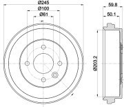 MBD433 MINTEX brzdový bubon MBD433 MINTEX