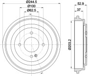 MBD429 MINTEX brzdový bubon MBD429 MINTEX
