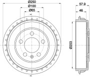 MBD432 MINTEX brzdový bubon MBD432 MINTEX