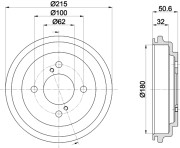 MBD438 MINTEX brzdový bubon MBD438 MINTEX