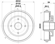 MBD440 MINTEX brzdový bubon MBD440 MINTEX