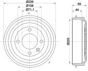 MBD441 MINTEX brzdový bubon MBD441 MINTEX