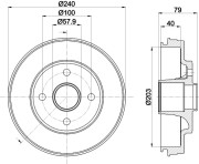MBD445 MINTEX brzdový bubon MBD445 MINTEX