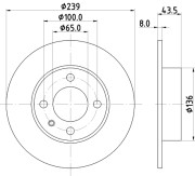 MDC154 MINTEX brzdový kotúč MDC154 MINTEX
