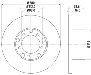 MDC465 Brzdový kotouč MINTEX