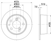 MDC189 Brzdový kotouč MINTEX