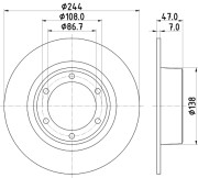 MDC66 Brzdový kotouč MINTEX