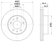 MDC1087 Brzdový kotouč MINTEX