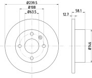 MDC407 Brzdový kotouč MINTEX