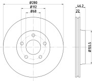 MDC414 MINTEX brzdový kotúč MDC414 MINTEX