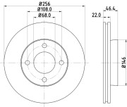 MDC328 Brzdový kotouč MINTEX