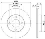 MDC563 Brzdový kotouč MINTEX