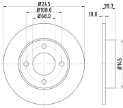 MDC562 Brzdový kotouč MINTEX