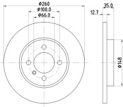 MDC336 Brzdový kotouč MINTEX