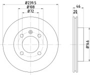 MDC347 Brzdový kotouč MINTEX