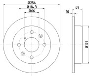 MDC1223 Brzdový kotouč MINTEX