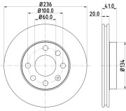 MDC322 Brzdový kotouč MINTEX