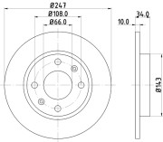 MDC293C Brzdový kotouč MINTEX