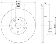 MDC546 Brzdový kotouč MINTEX