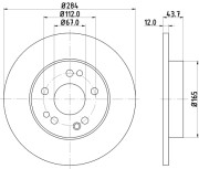 MDC362 MINTEX brzdový kotúč MDC362 MINTEX