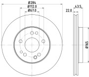 MDC373 Brzdový kotouč MINTEX