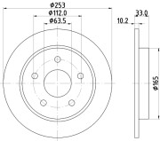 MDC410 Brzdový kotouč MINTEX