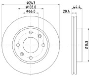 MDC955 Brzdový kotouč MINTEX