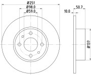 MDC389 Brzdový kotouč MINTEX