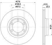 MDC675 Brzdový kotouč MINTEX