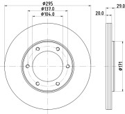 MDC753 MINTEX brzdový kotúč MDC753 MINTEX