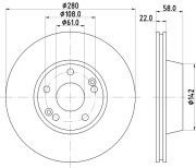 MDC739 Brzdový kotouč MINTEX