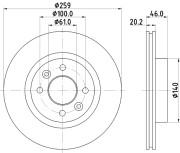 MDC366 Brzdový kotouč MINTEX