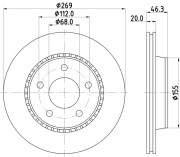 MDC570 MINTEX brzdový kotúč MDC570 MINTEX