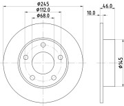 MDC1123 Brzdový kotouč MINTEX