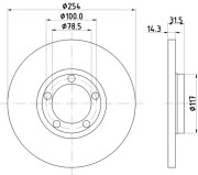 MDC430 Brzdový kotouč MINTEX